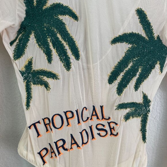 NEW Maaji Womens Medium Tropical Paradise Sheer One Piece Swimsuit - Picture 9 of 13